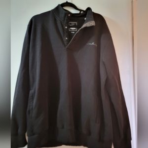 Caviar men's half zip pullover dark grey sweater in 3XL